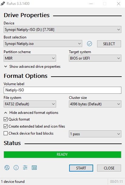 Step 6: How to burn Natiply ISO on USB flash drive